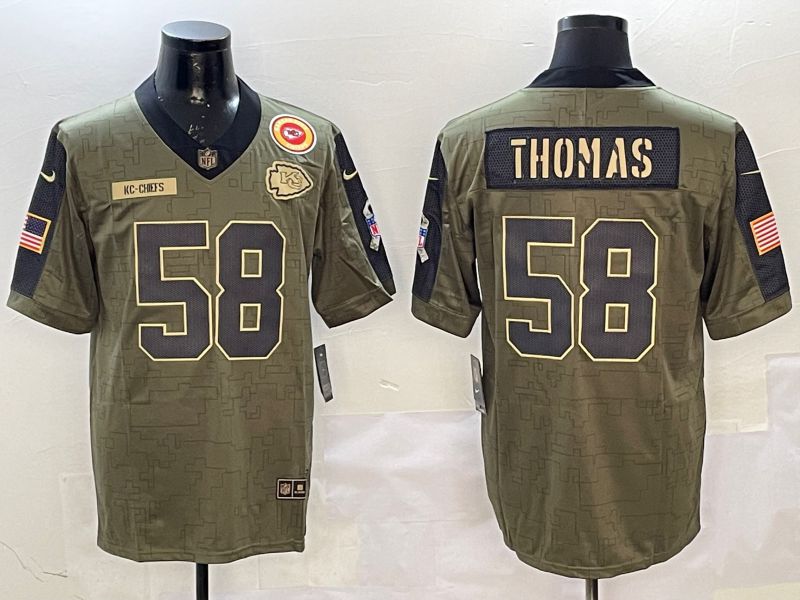 Men Kansas City Chiefs 58 Thomas Green 2025 Nike Salute to Service Limited NFL Jersey style 4